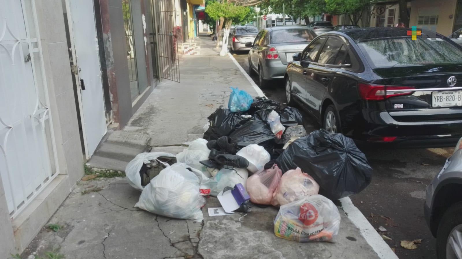 Calles del municipio de Veracruz invadidas por basura