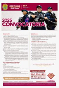 Seguridad y estabilidad laboral: convocatoria abierta para la Policía Estatal de Veracruz