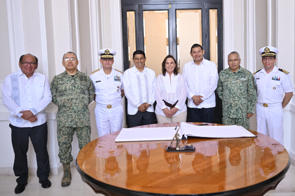 Signa gobernadora Rocío Nahle alianza de seguridad con Oaxaca y Puebla