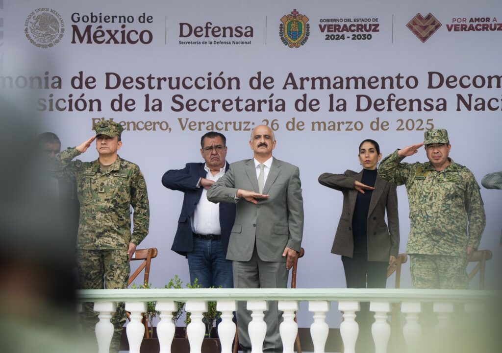 Destruyen armas de fuego decomisadas en Xalapa, Veracruz y Córdoba