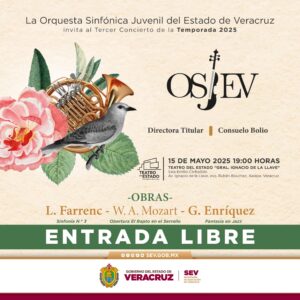 Invitan al Tercer Concierto de la Temporada 2025 de la OSJEV