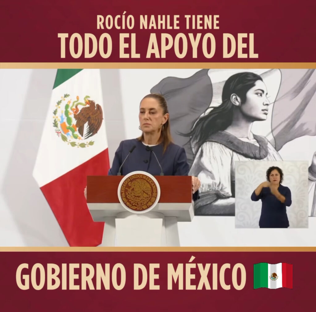 Rocío Nahle tiene todo el apoyo del Gobierno de México: Claudia Sheinbaum